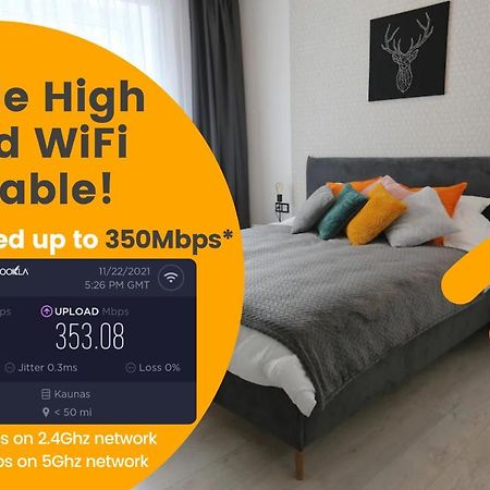 Comfy 2 Room Apartment - Free Parking - 350Mbps Wifi - Netflix Kowno Zewnętrze zdjęcie